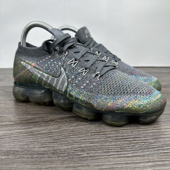 Nike Air Vapormax Flyknit Dark Grey Reflective‎ Silver Women’s Size 8 849557-019 - Picture 3 of 14